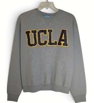 Vintage UCLA Gold Standard Heather Grey Embroidered Crewneck Sweatshirt SZ L